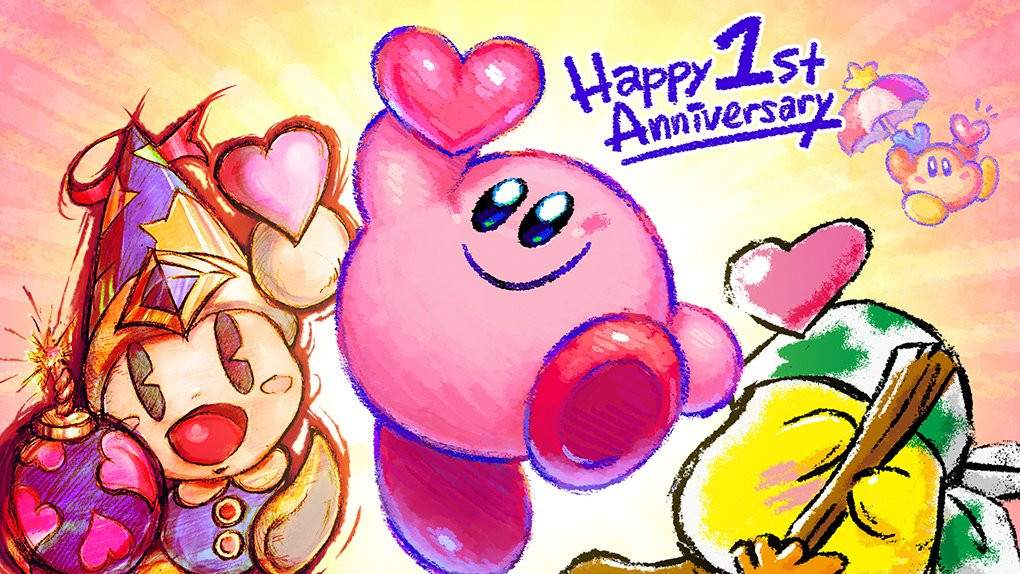 nintendo celebrates kirby star allies" 1st anniversary with new