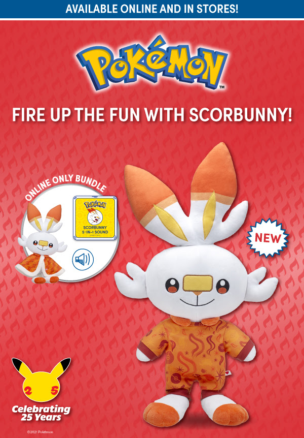 Build A Bear Officially Reveals Scorbunny As Its Next Pokemon Plush