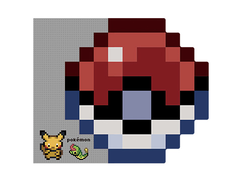pokemon pixel art grid pikachu