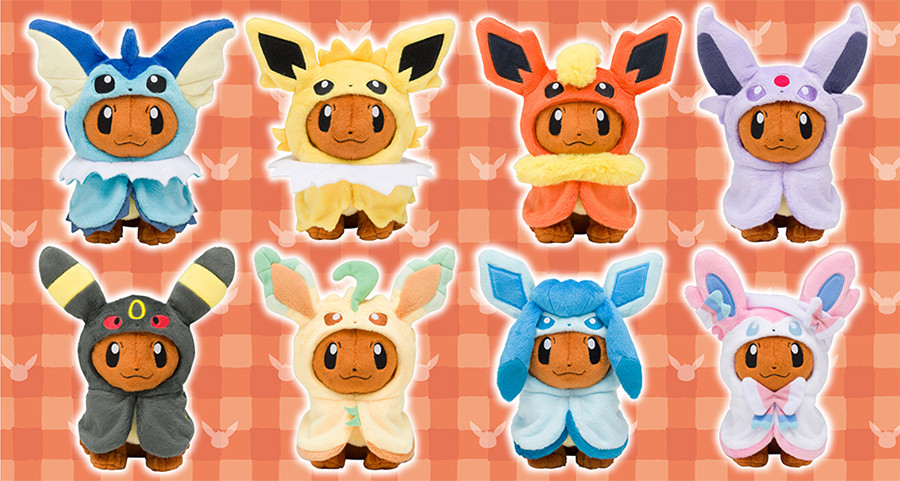 Pokemon Center Eevee Wearing Pikachu Poncho Plush – NintendoSoup