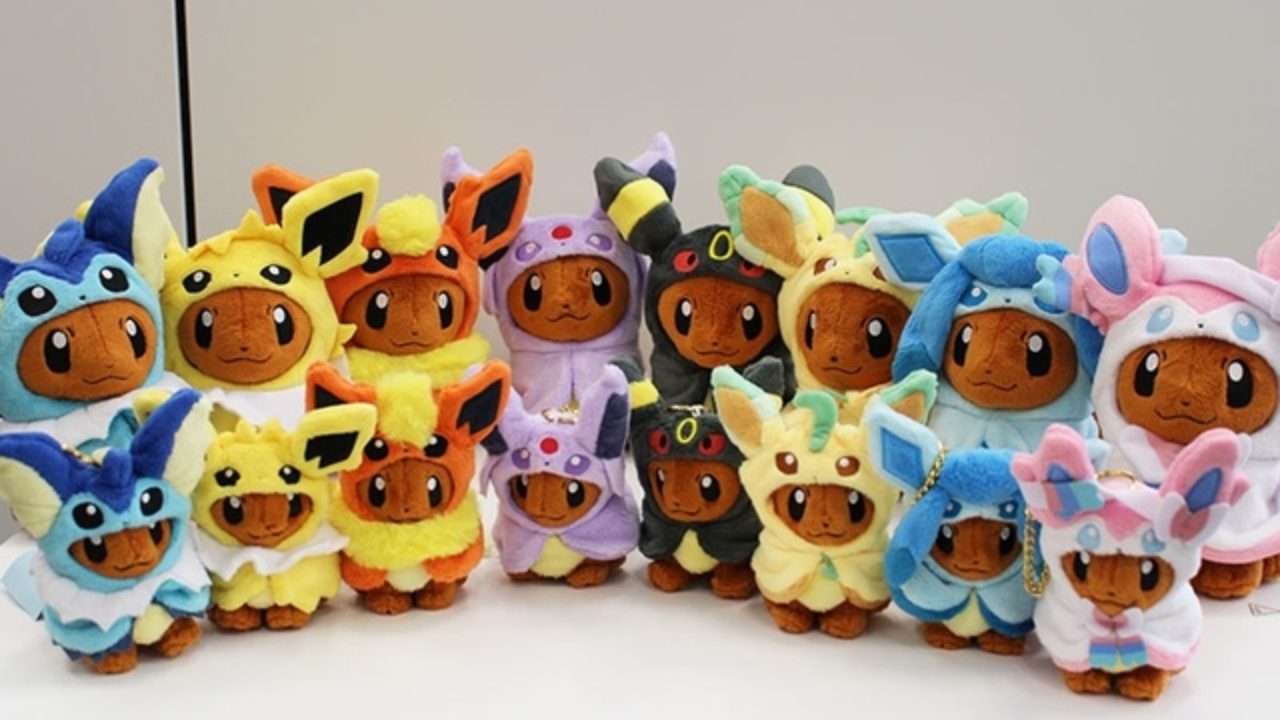 Pokemon Shiny Eevee Plush Eevee Evolution Plushie Plush