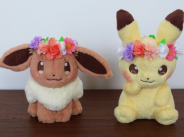 pikachu and eevee easter plush