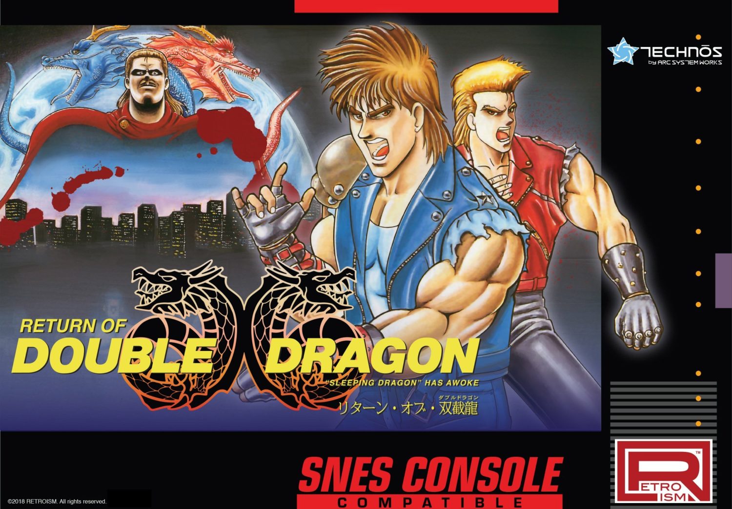 Super Double Dragon 16 Bit Game Cartridge For SNES English US Version