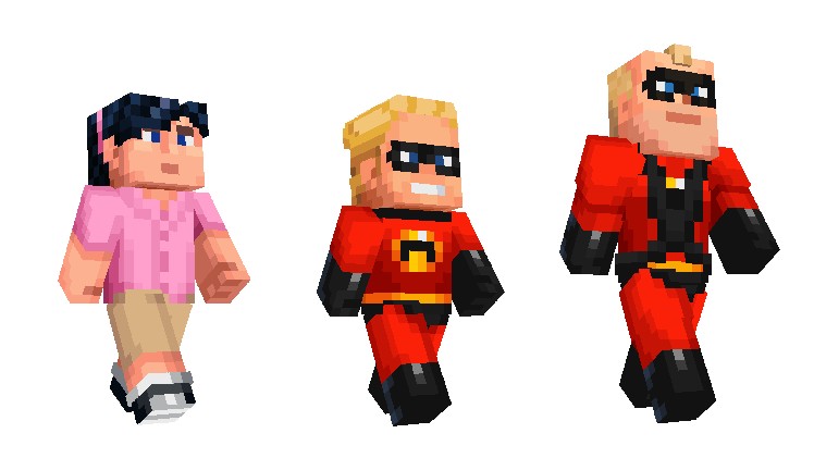 incredibles 2 minecraft poster