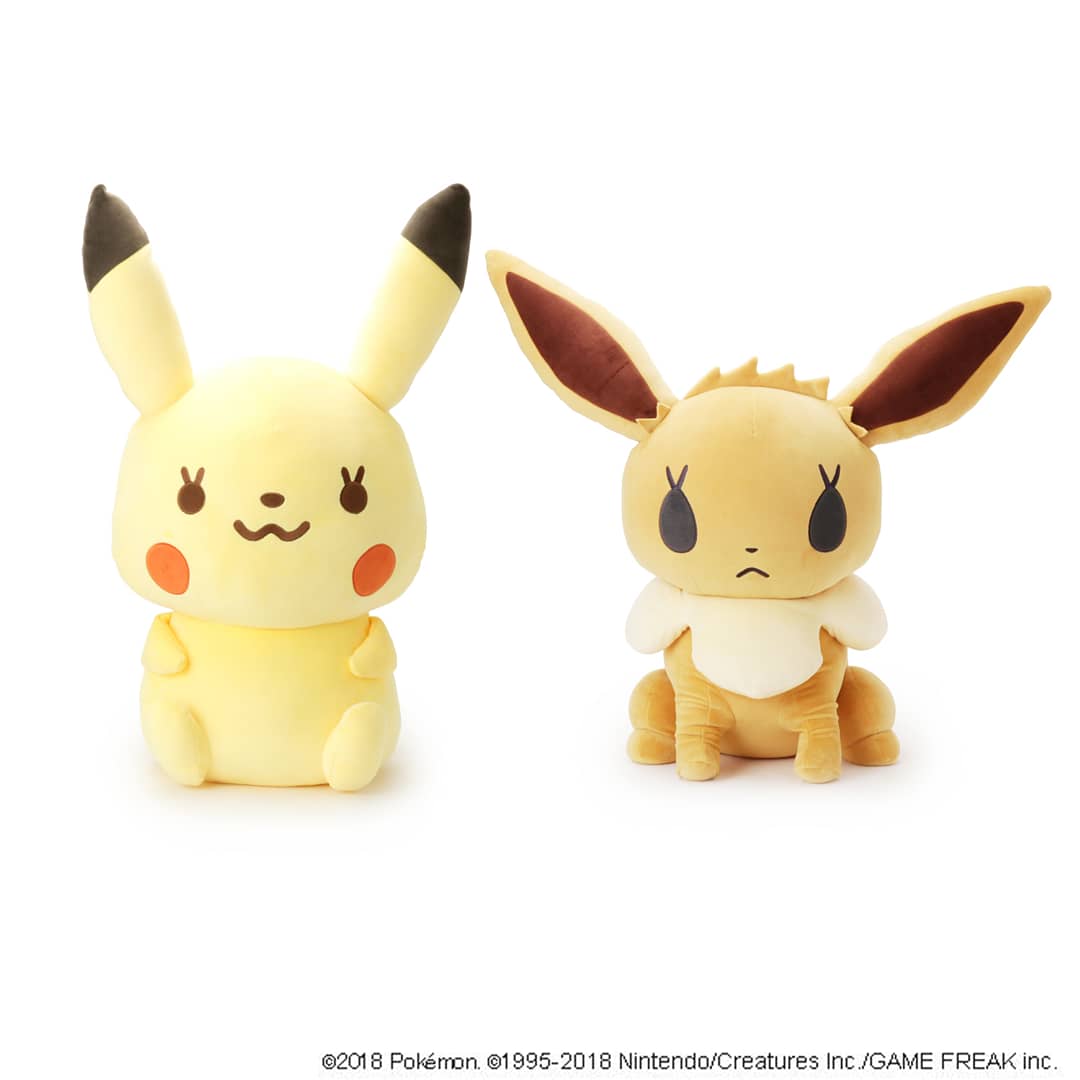 Pikachu and hot sale eevee plush