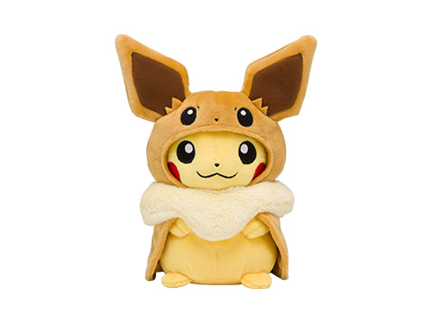 Pokemon Center Eevee Wearing Pikachu Poncho Plush – NintendoSoup