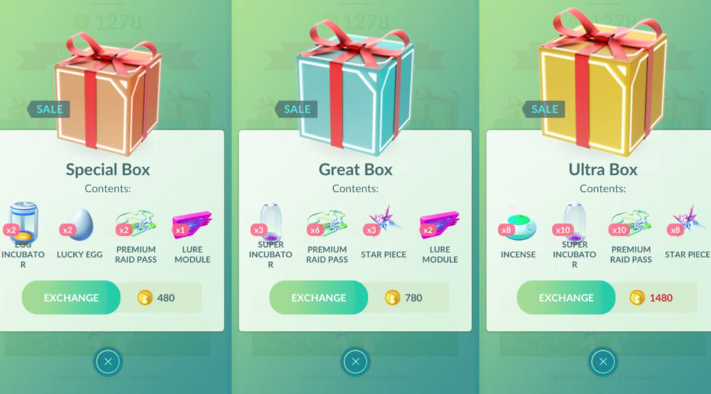 NEW ITEMS IN POKEMON GO STORE! WHICH BOX TO BUY? 