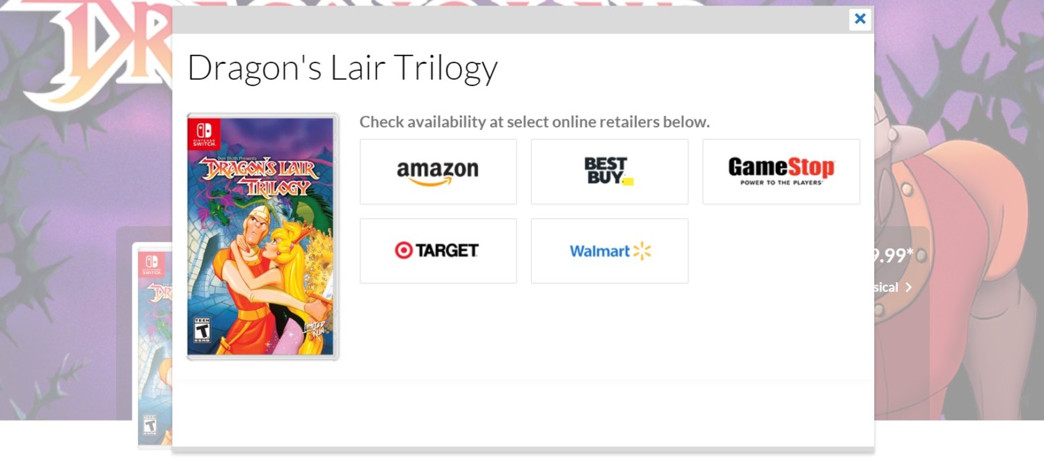 Dragon's Lair Trilogy Collector's Edition - Nintendo Switch - NEUF Limited Run