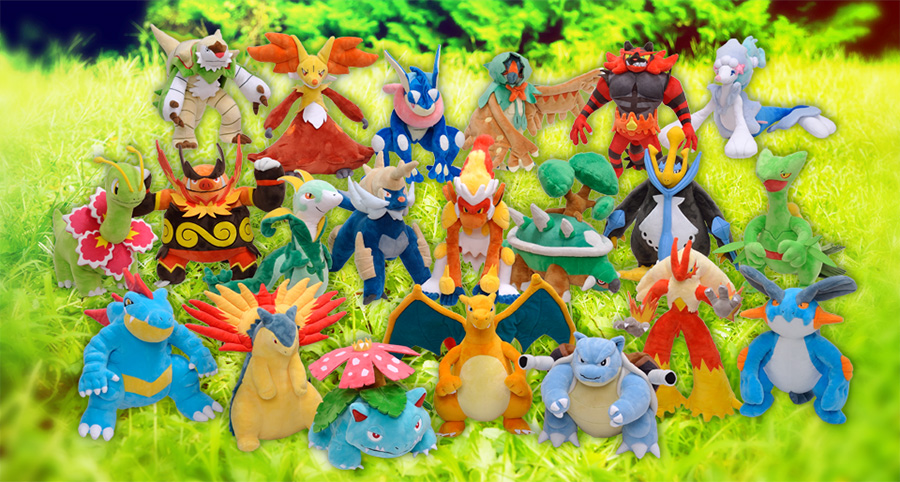 All Fully Evolved Starter Pokemon Plushies Are Coming To