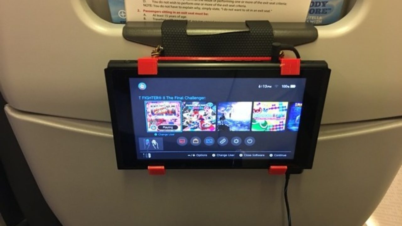This 3D Printed Holder Lets You Your On Airplane Tray Tables – NintendoSoup