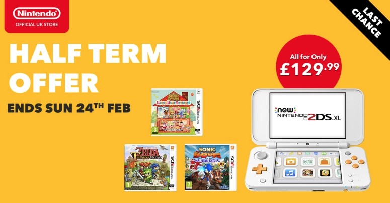 UK: New 2DS XL And 3 Games Of Your Choice For GBP129.99 