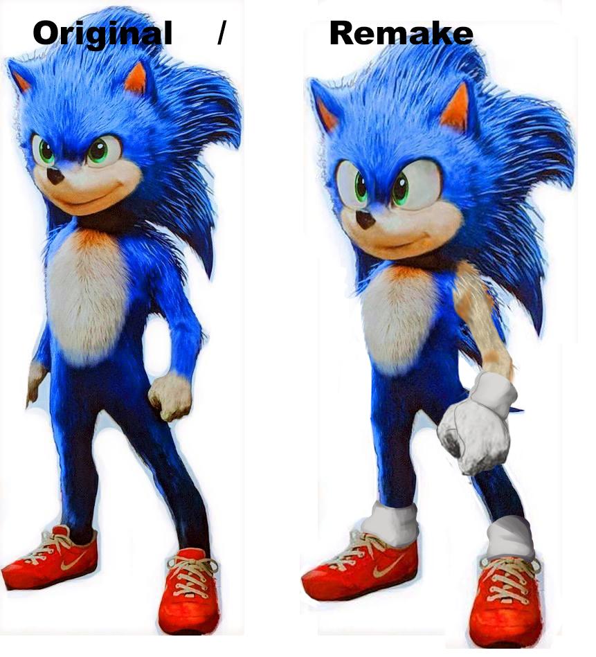 Fans Are Editing The Leaked Design Of Movie Sonic, In Attempts To ...