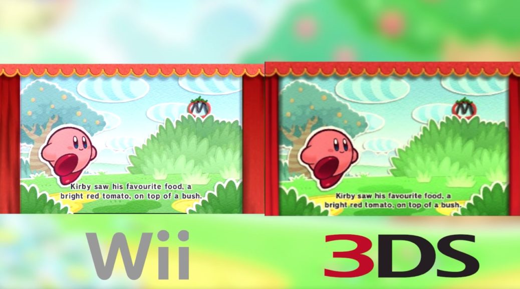 first graphics comparison of kirby s extra epic yarn on 3ds and wii - kirby epic yarn fortnite