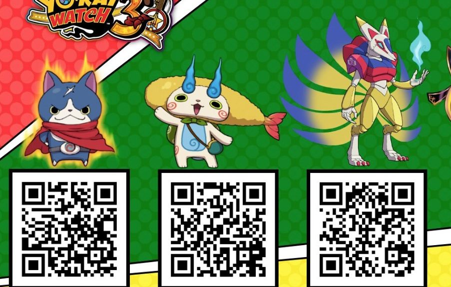 Scan Qr Codes To Receive Six Rare Yo Kai In Yo Kai Watch 3