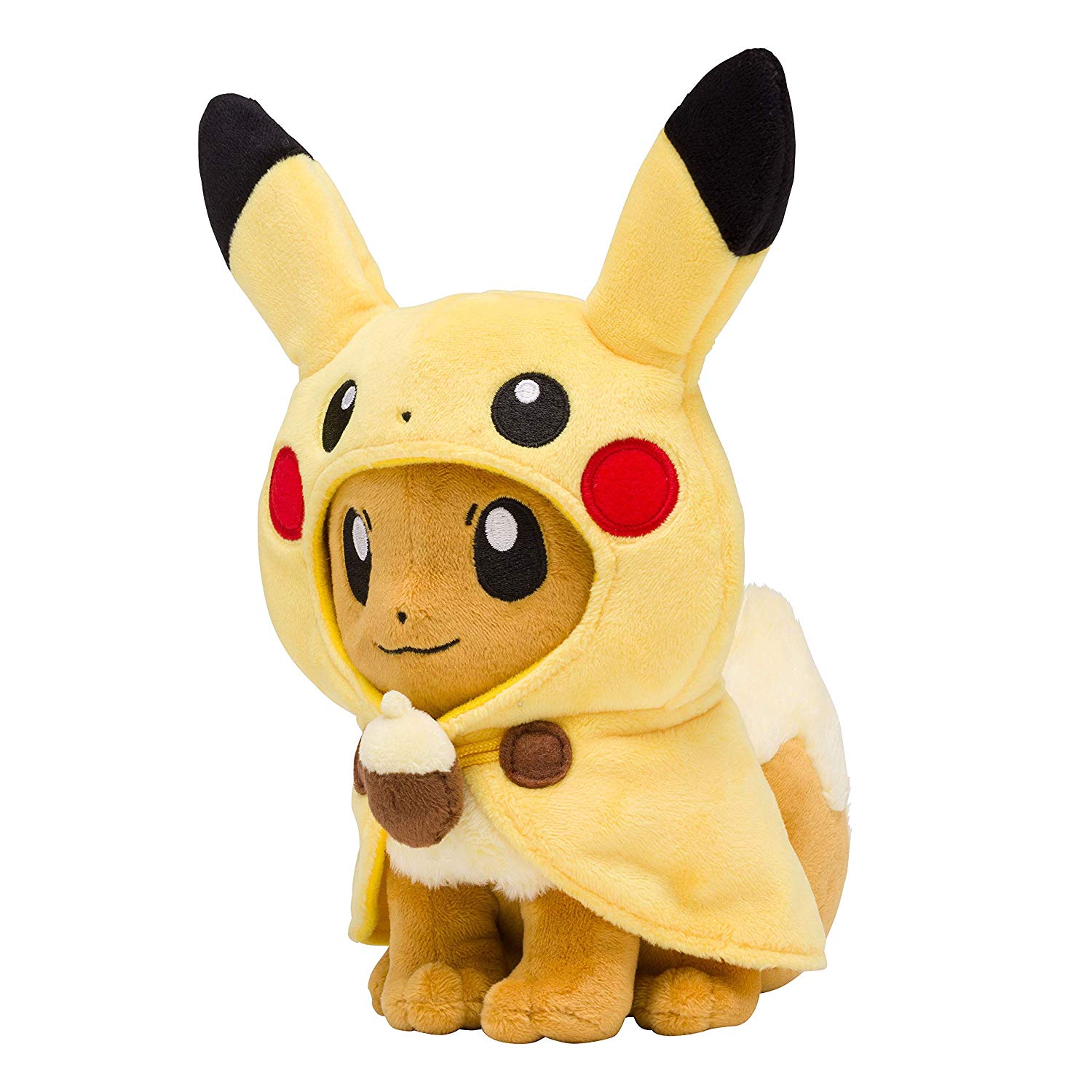 Pokemon Center Eevee Wearing Pikachu Poncho Plush – NintendoSoup