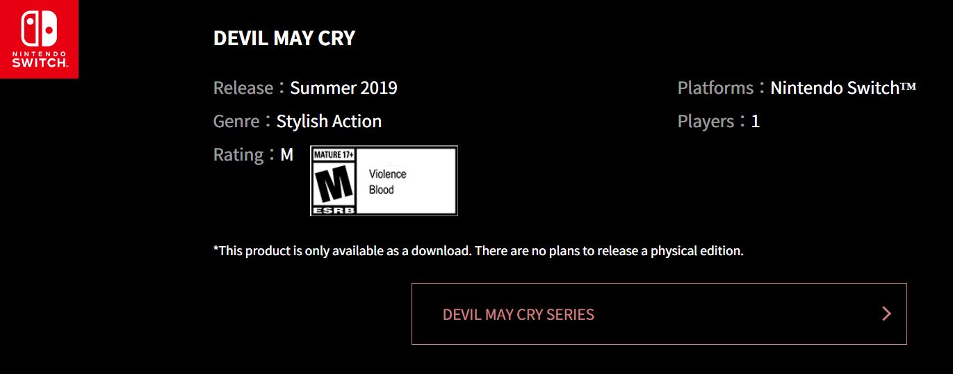 Devil May Cry 3 Special Edition Will Not Be Released Physically In Game  Card Form – NintendoSoup