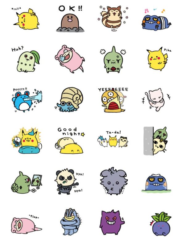 New Pokemon Stickers Now Available For LINE App – NintendoSoup