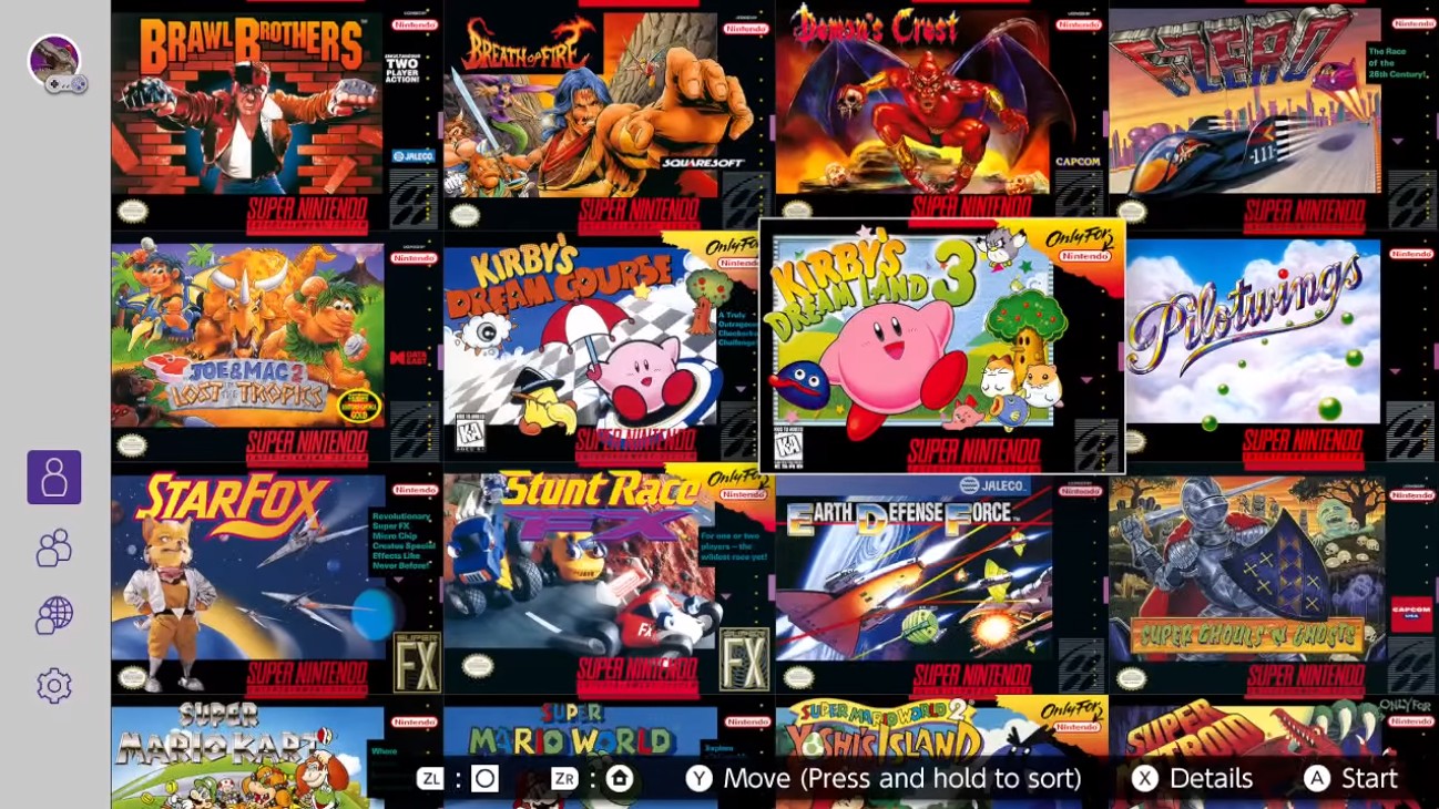 snes menu