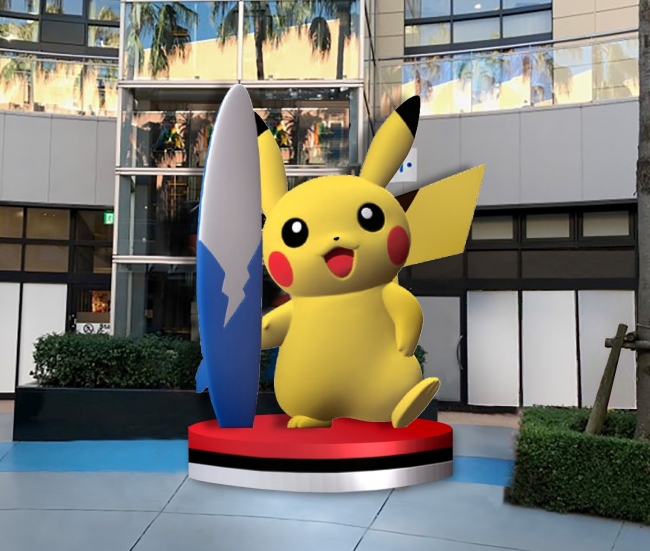 Giant Surfing Pikachu Statue To Be Set Up At Lalaport Tokyo