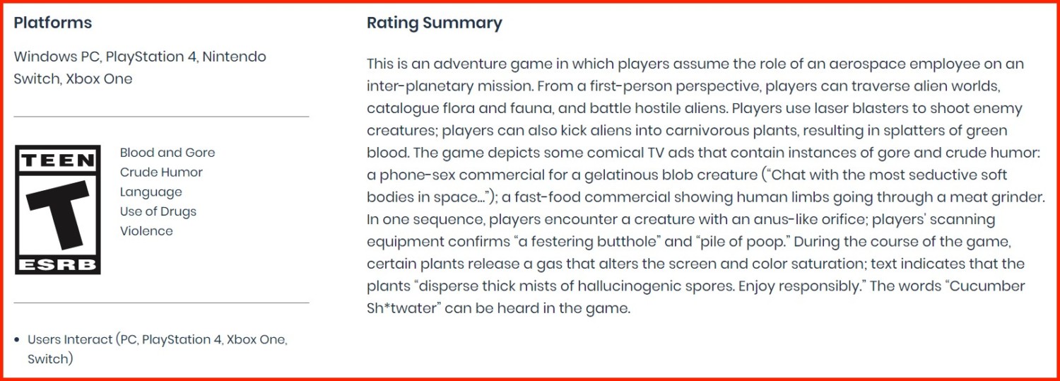 Journey To The Savage Planet Rated For Switch By ESRB – NintendoSoup