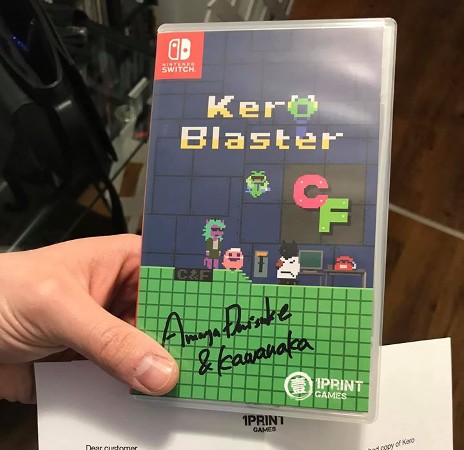 Lucky Customer Receives Autographed Copy Of Kero Blaster, Signed