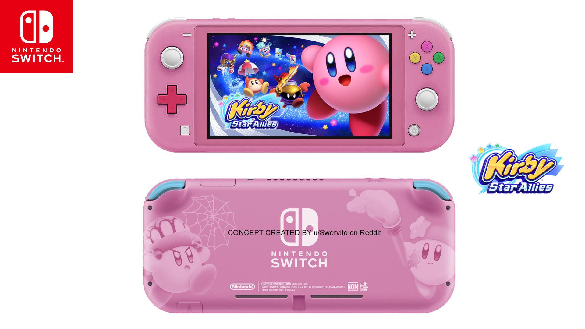 Fan-Art: How A Kirby-Themed Switch Lite Might Look Like
