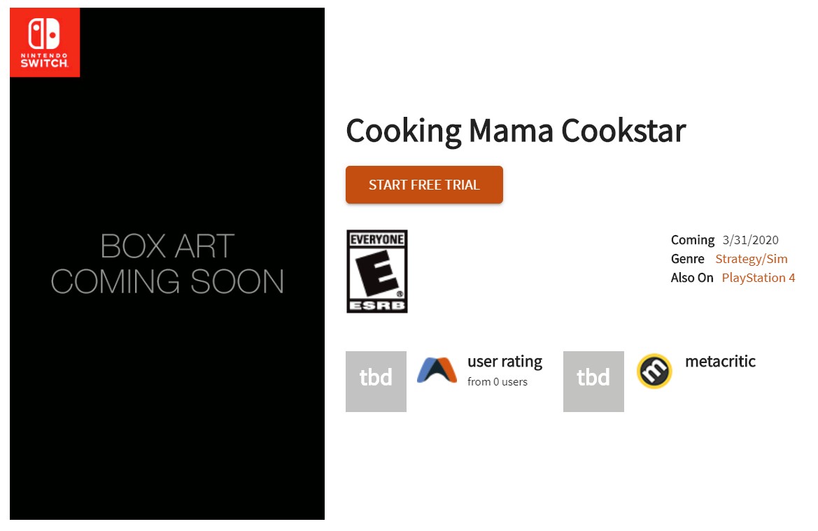 Cooking Mama: Cookstar 2020 - Nintendo Switch