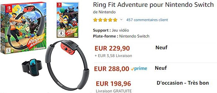 Ring Fit Adventure Resale Prices Soar To USD250 In France – NintendoSoup