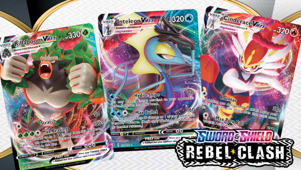 Rillaboom, Cinderace, Inteleon, And Dragapult Vmax Pokemon Tcg Cards 