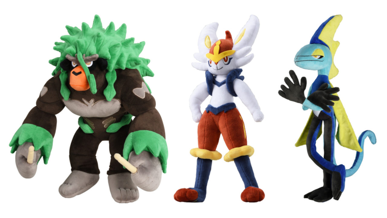 Pokemon Center Japan Reveals Official Plushies For Rillaboom Cinderace And Inteleon Nintendosoup