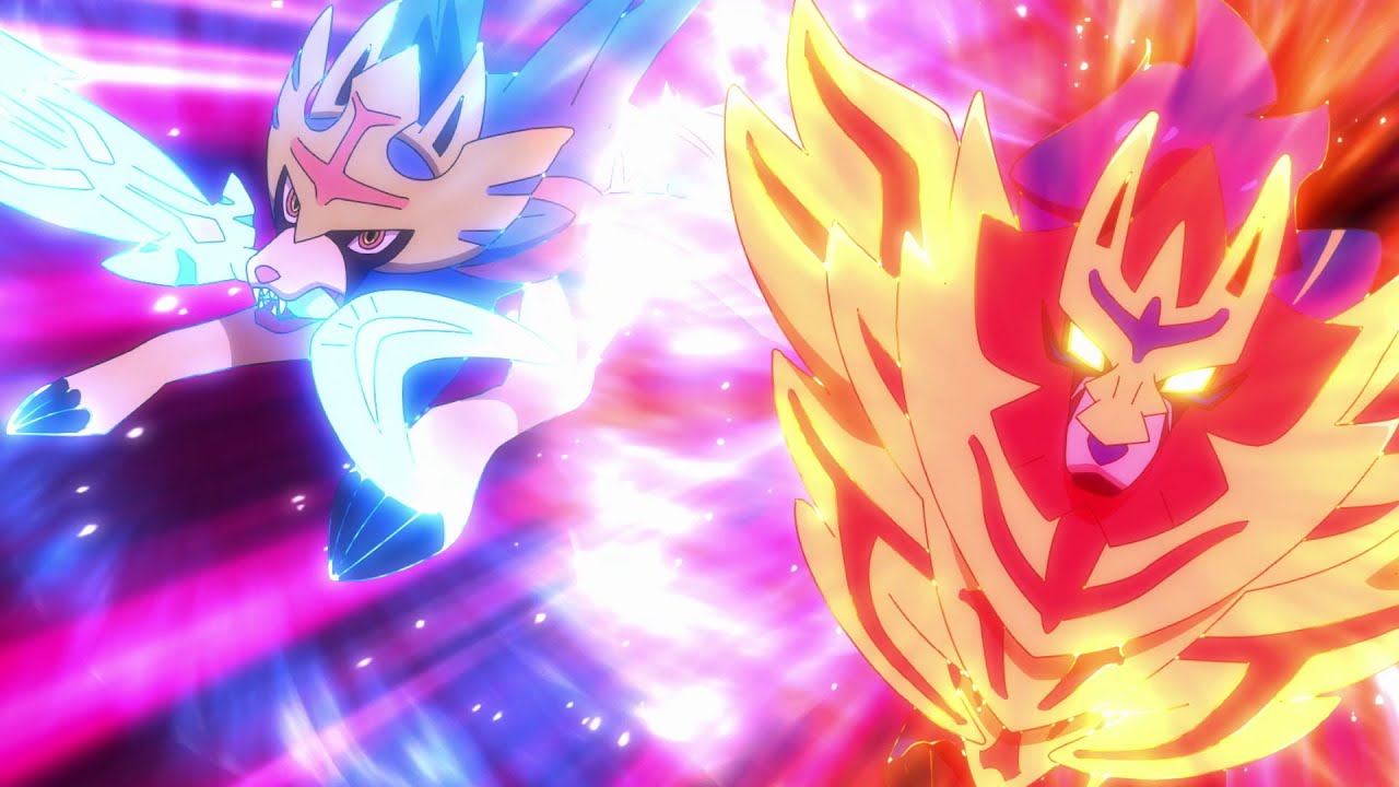 Pokemon Sword and Shield: Zacian Vs Zamazenta (Legendary Battle) 