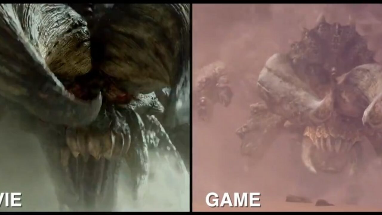 Monster Hunter: Exclusive Game to Movie Creature Comparison - Rathalos,  Diablos 