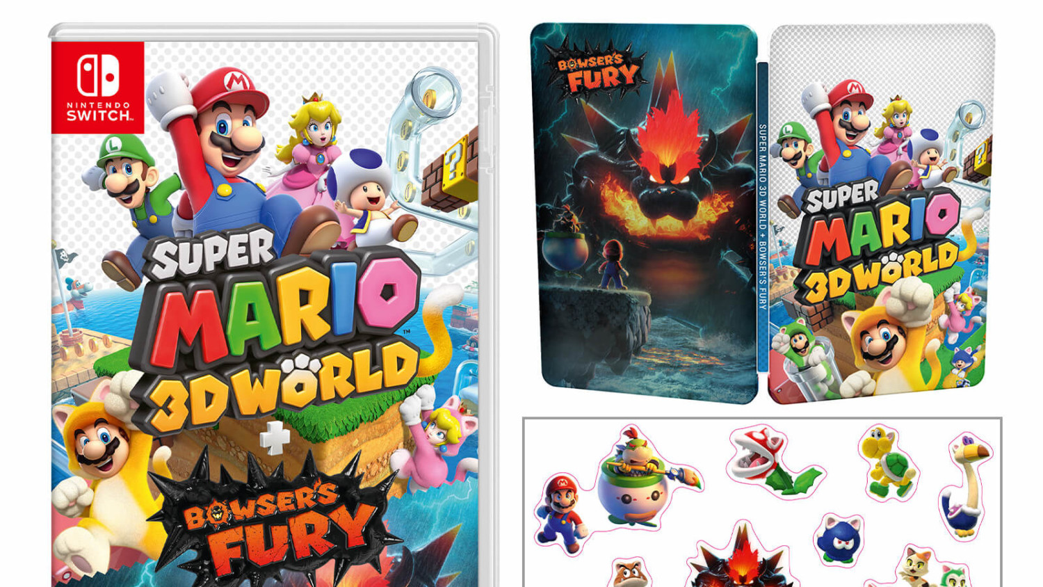 Nintendo UK Reveals Super Mario 3D World + Bowser\'s Fury Steelbook And  Stickers Pre-order Bonuses – NintendoSoup