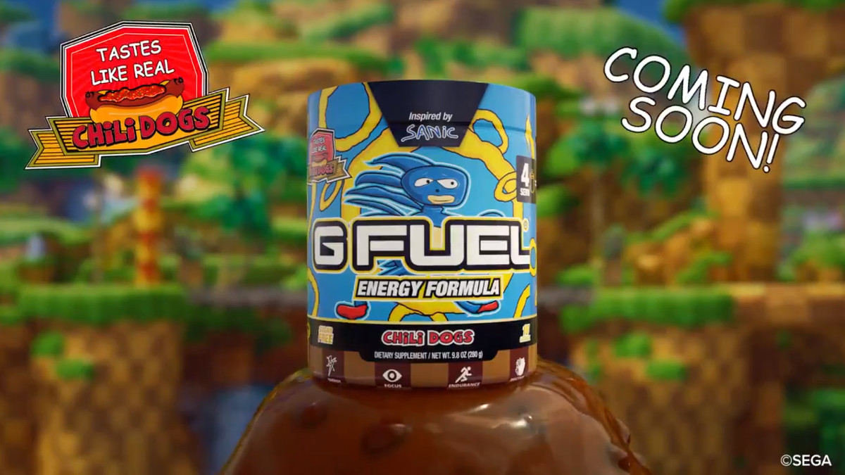 G FUEL Chili Dogs Energy Drink, Inspired by 'Sanic', is Coming to a Green  Hill Near You