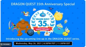 Dragon Quest Series 35th Anniversary Special Live Broadcast Set For May 26th