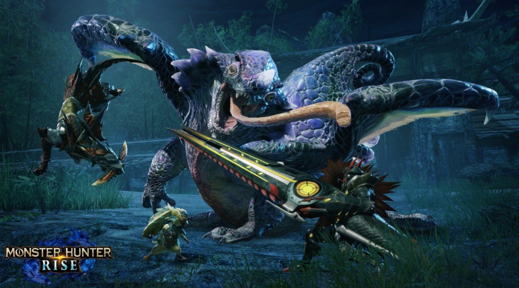 Capcom Shares Wallpaper Set To Celebrate Chameleos Return In Monster   Monhunrisewall Chameleos 1038x576 