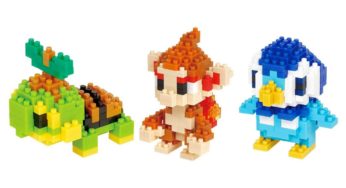 Turtwig, Chimchar, And Piplup Nanoblock Sets Up For Pre-Order