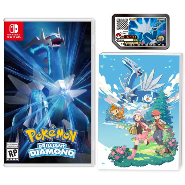 Pokemon Brilliant Diamond With Singapore Exclusive A5 Artbook And Dialga Special Ga-Ole Disk