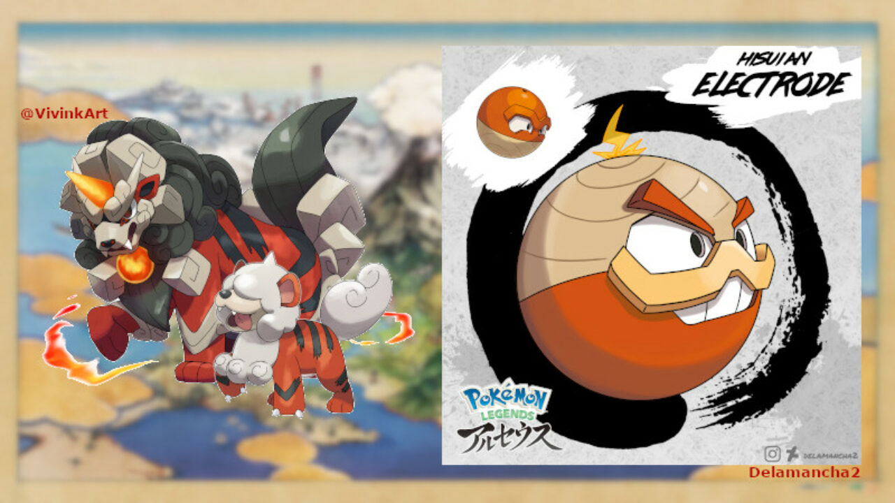 Artworks218_ on X: Hisuian Voltorb and Hisuian Electrode in Pokémon Legends  Arceus maybe? #fakemon #pokemon / X, voltorb e electrode 