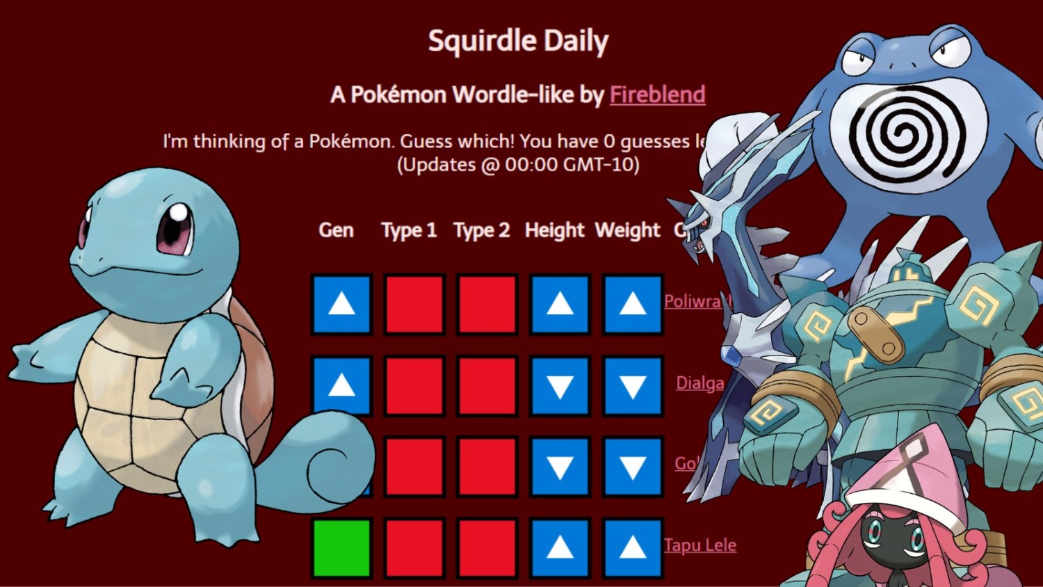 Another 'Wordle' Alternative, 'Squirdle,' Wants You To Guess That Pokémon