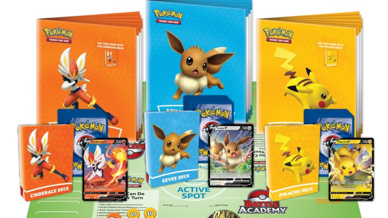 Pokémon TCG's Battle Academy box gets a 2022 update with Pikachu, Eevee and  Cinderace decks and Pokémon V cards