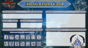 Capcom Shares Monster Hunter Rise Sunbreak Introduction Card Templates