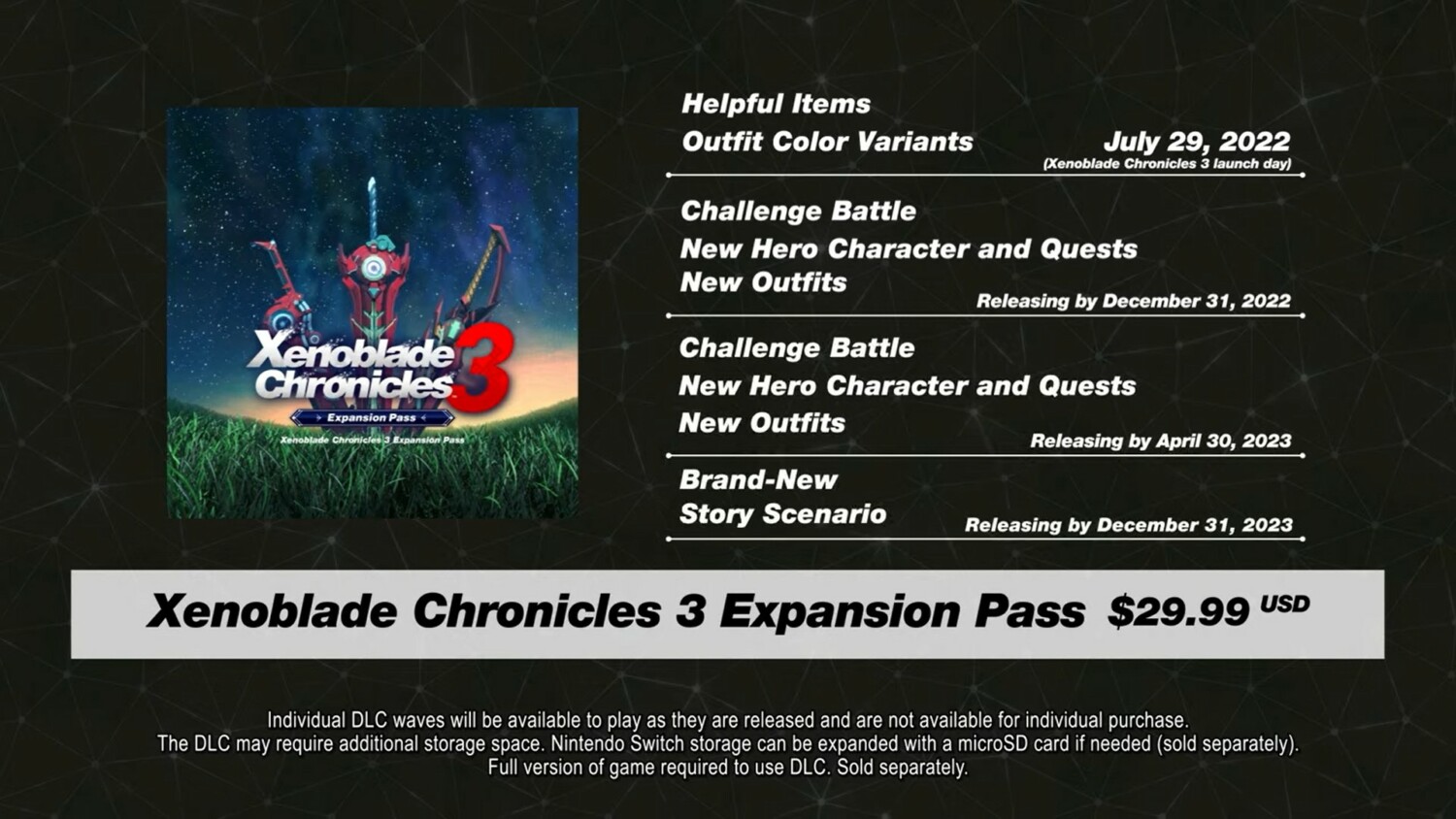 Xenoblade Chronicles 3 Reveals Content For Expansion Pass Vol 1 and 2