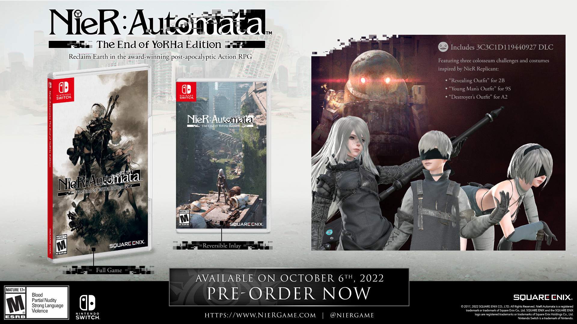 NieR:Automata The End of YoRHa Edition coming to Nintendo Switch