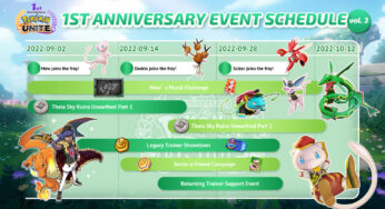 Pokemon Unite First Anniversary Part 3 Detailed, Includes New Pokemon, Legacy Trainer Showdown Mode And More