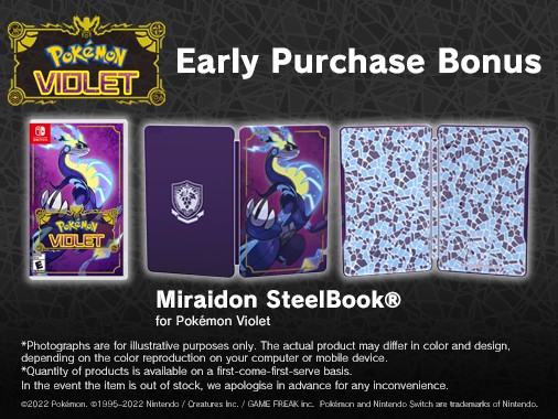 Pokemon Scarlet/Violet Steelbook Early Purchase Bonus Revealed For  Singapore – NintendoSoup