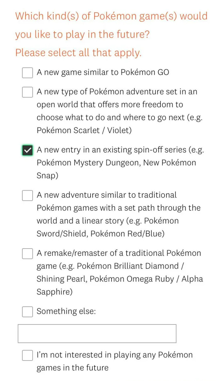 New Nintendo Survey Asks Fans What Types Of Pokemon Games They Would Like  To See In The Future – NintendoSoup