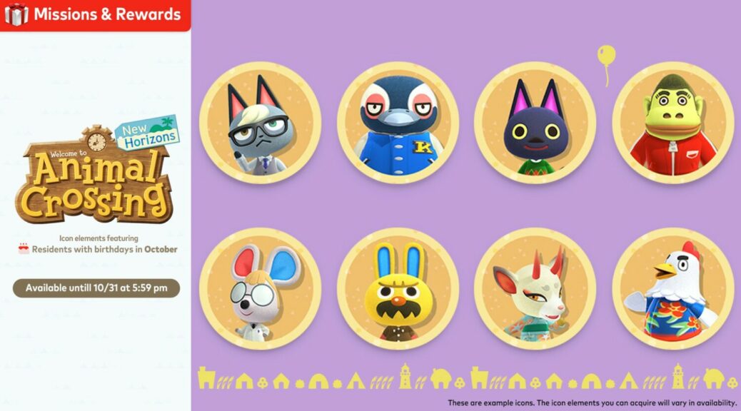New Animal Crossing: New Horizons Icons Added To Switch Online Missions And  Rewards For October – NintendoSoup