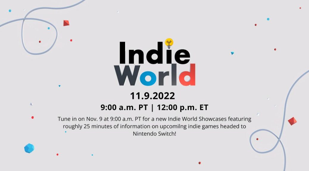 Nintendo Indie World Showcase Announced For November 9th 2022