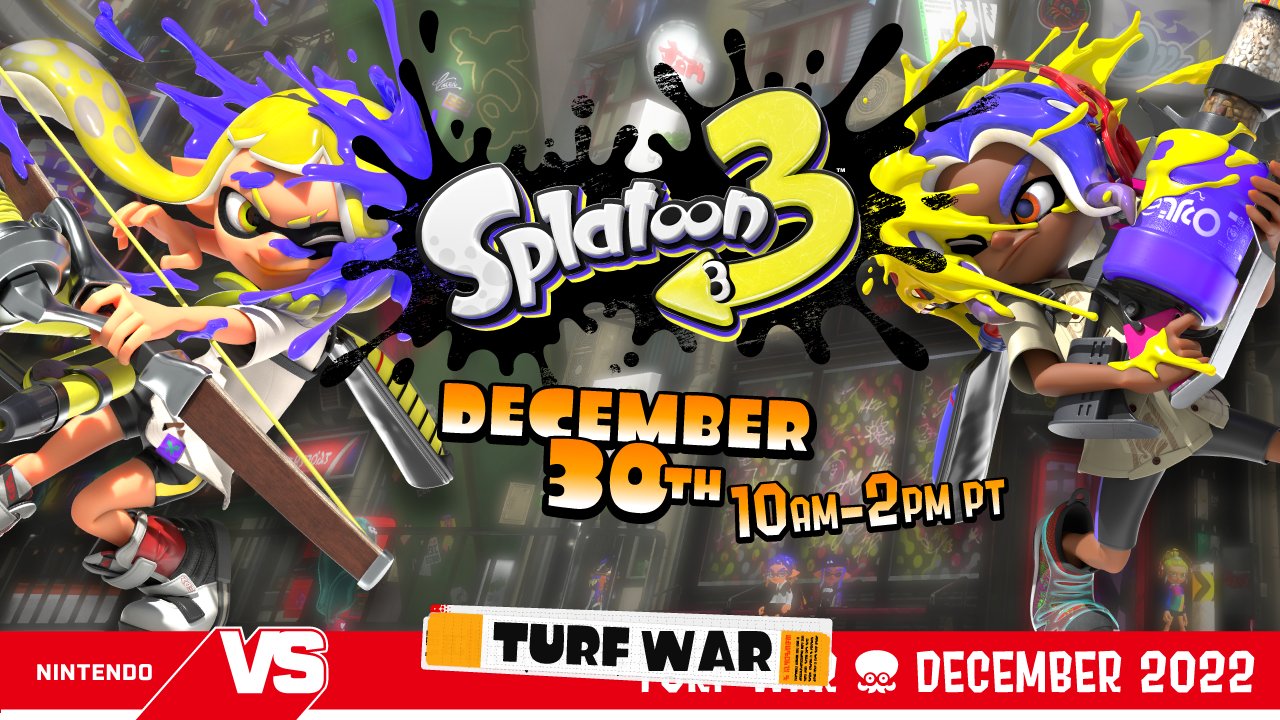 Splatoon 3 Turf War December 2022 Tournament Announced For North
